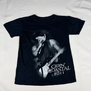 Kenny Chesney Goin' Coastal 2011 Tour T-Shirt Black Graphic Concert Tee Small